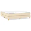 vidaXL Boxspringbettgestell Creme 180x200 cm Stoff Produktbild-Vorschau 1