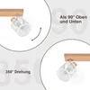ZMH faretto da soffitto 4 fiamme plafoniera legno LED Anteprima dell’immagine prodotto 5