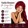 Dlouhá červená saténová čepice na spaní - Satin Bonnet pro Náhled obrázku produktu 5