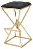 Mauro Ferretti Piramid Barstuhl 40x40x75 cm schwarz gold Produktbild-Vorschau 2
