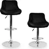 Two black bar stools shown side-by-side against a white background. Podgląd zdjęcia produktu
