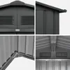sweeek - Gartenschuppen aus Metall 10,85m2 - Anthrazit Produktbild-Vorschau 5