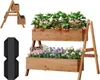 WOLTU Hochbeet mit 2 Blumenkästen, Holz Blumentreppe, mit Produktbild-Vorschau 1
