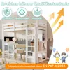 Kinder Hochbett Etagenbett 90x200cm Weiß mit Schreibtisch, Produktbild-Vorschau 8