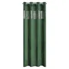 A single green curtain with a decorative silver band at the top, hanging from a curtain rod. Produktbild-Vorschau