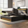 Letto imbottito 140 x 200 cm, con connessione USB, con Anteprima dell’immagine prodotto 2