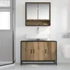 vidaXL Kúpeľňová skrinka Artisan dub 90 x 33 x 60 cm Náhľad obrázku produktu 4