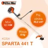 A marketing image of a string trimmer with feature callouts. Podgląd zdjęcia produktu