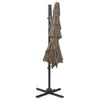 vidaXL Parasol avec mât en aluminium 4 couches Taupe Voir les images du produit 9