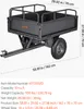 VEVOR rimorchio ribaltabile, portata 226,79 kg, rimorchio Anteprima dell’immagine prodotto 7