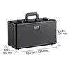 A black storage case with dimensions indicated. Anteprima dell’immagine prodotto
