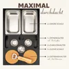 eluno Couchbar, Serviertablett, Sofatablett aus Bambus mit Produktbild-Vorschau 3