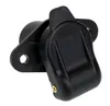 A black 3-pin trailer socket with a protective cover. Podgląd zdjęcia produktu