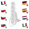 Prodlužovací kabel 1,5 m / 5 zásuvek / bílý / PVC / 1 mm2 Náhled obrázku produktu