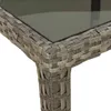 vidaXL Gartentisch Grau 90 x 90 x 75 cm Poly-Rattan Produktbild-Vorschau 6