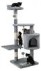 Kartonnen kraboom voor katten, 112 cm hoog, met hol, sisal Productafbeelding-voorbeeld 1