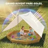 Sweiko Sandkasten mit Dach 4 Sitzbänken Bodenplane für 8 Produktbild-Vorschau 7