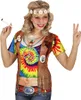 Fotorealistisches T-Shirt als Hippie Frau Gr. S - XL - Produktbild-Vorschau 1