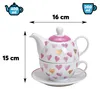 Tea for One Tee Set Herzen rosa gold Produktbild-Vorschau 2
