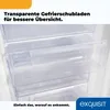 Close-up view of transparent freezer drawers inside a refrigerator. Produktbild-Vorschau