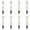 A set of eight LED filament candle bulbs arranged in two rows of four. Produktbild-Vorschau
