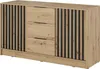 Kommode Stilo Eiche Artisan mit Lamellen – 155 cm, 2 Türen, Produktbild-Vorschau 1