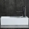 Lavabo Retangolare In Vetroceramica Da Appoggio, Bianco Anteprima dell’immagine prodotto 2
