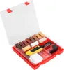 A red and clear plastic case containing a wood repair kit. Voir les images du produit