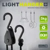 A marketing image for a Garden Highpro Lighthanger, showing the product and its features. Produktbild-Vorschau