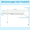 COSTWAY Marquise à pince, 400cm Marquise de balcon sans Voir les images du produit 3