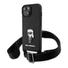 Karl Lagerfeld Saffiano Case Metal Ikonik iPhone 15 black Produktbild-Vorschau 1
