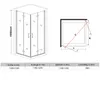 SONNI 120x120x195cm Cabine de douche accès d'angle,Porte Voir les images du produit 9
