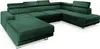 A large, U-shaped sectional sofa in a deep green color, shown from a slightly elevated side angle against a white background. Produktbild-Vorschau