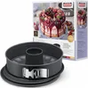 A product shot of a cake pan with its packaging in the background. Produktbild-Vorschau