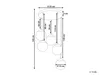 BELIANI Hängeleuchte Schwarz und Grau Rauchglas 5 Schirme Produktbild-Vorschau 3