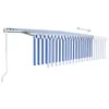 vidaXL Markise Automatisch Einziehbar mit Volant 4x3 m Blau Produktbild-Vorschau 5