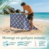 Lantigo Paravent de Plage Ancre 10 m Brise-vent pour Voir les images du produit 8
