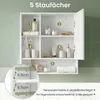 Szafka łazienkowa COSTWAY z lustrem, szafka łazienkowa z Podgląd zdjęcia produktu 6