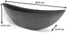 Kunststoff Blumentopf Schiff schwarz-glitter 55,5 x 17,5cm Produktbild-Vorschau 3