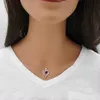Damen Kette ECHTER Rubin Edelstein 925 Silber goldene Produktbild-Vorschau 5