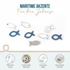 60 kleine blaue Fische - Tischdekoration maritim weiß 3,5 Produktbild-Vorschau 3
