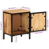 Nachttisch 40x30x52,5 cm Raues Massivholz Mango Produktbild-Vorschau 11