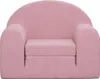 vidaXL Divano letto per bambini rosa morbido peluche Anteprima dell’immagine prodotto 3
