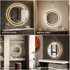 Zimilo LED-badspiegel, rond, 70 cm, goud, met verlichting. Productafbeelding-voorbeeld 8