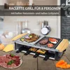 8-dielny raclette gril | stolný gril | kamenná doska | Náhľad obrázku produktu 5
