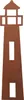 UNUS® Gartenstecker Leuchtturm Gartendeko Metallstecker Produktbild-Vorschau 1