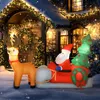 Outsunny opblaasbare kerstman op een slee met 2 rendieren, Productafbeelding-voorbeeld 7