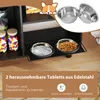 COSTWAY Szafka na karmę dla zwierząt domowych z 2 miskami Podgląd zdjęcia produktu 5