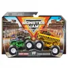 A packaged set of two Monster Jam monster trucks, Grave Digger and Higher Education, displayed in their retail packaging. Voir les images du produit