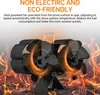 Dual Head 6 Blade Heat Powered Stove Fan mit Tragegriff und Produktbild-Vorschau 6